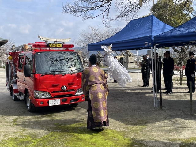 車両をお祓いしていただきました