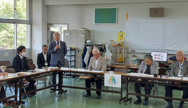挨拶をする大塚市長