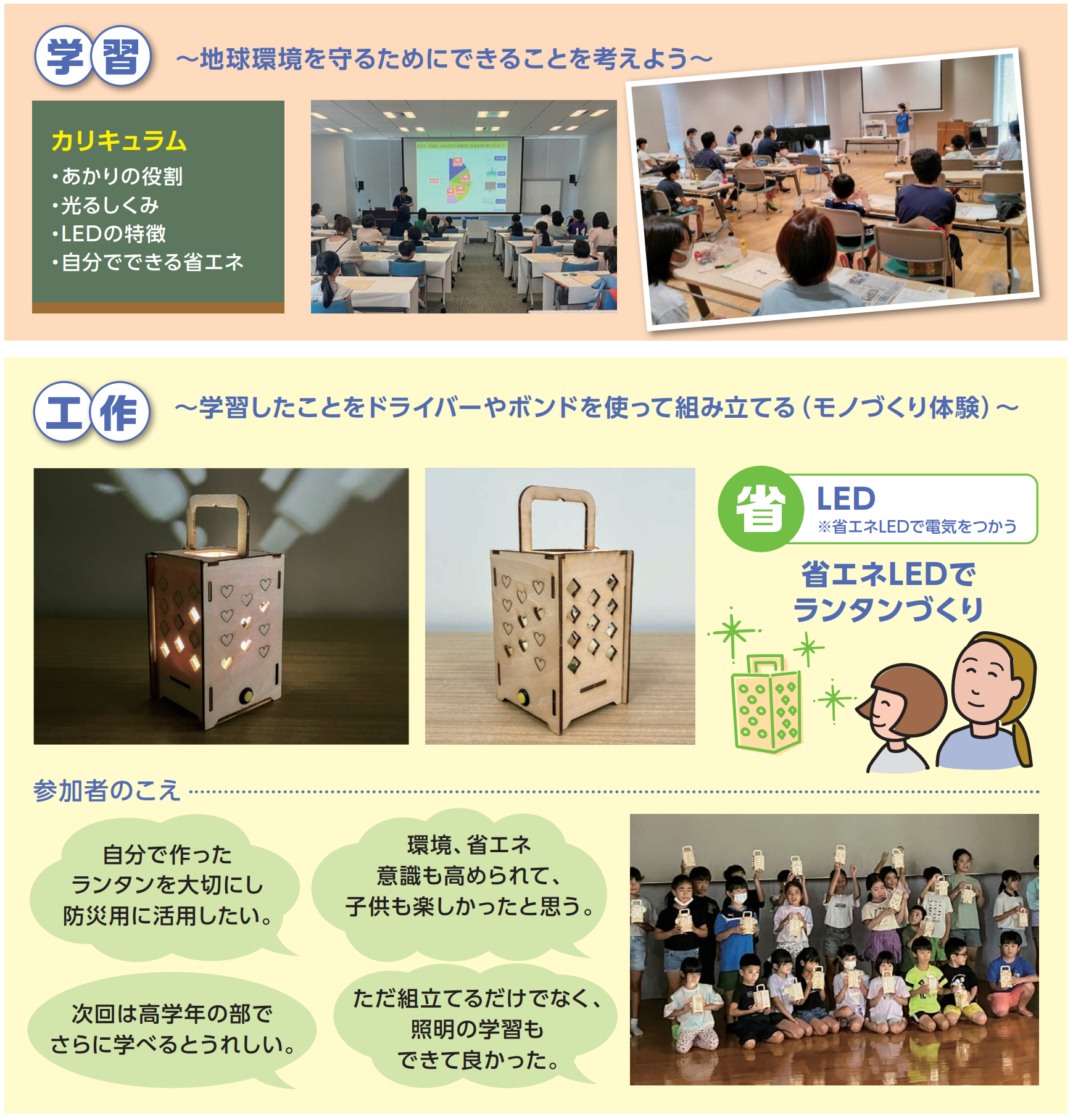 省エネと工作教室（LEDランタン）画像