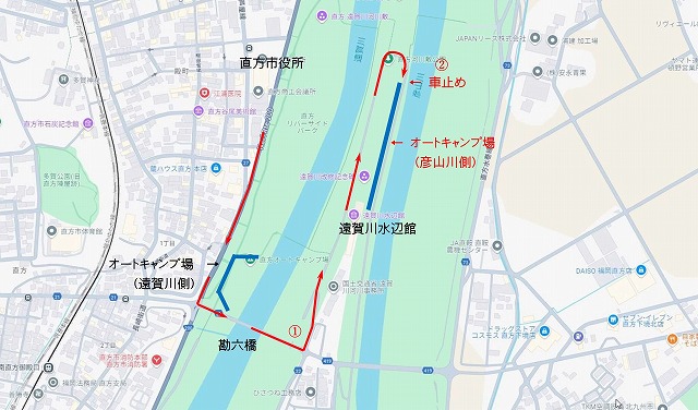 キャンプ場への案内図