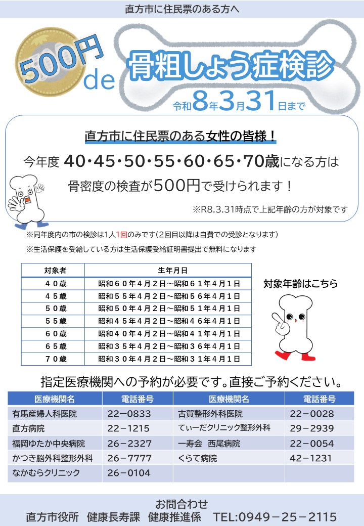 ストップ・ザ・骨粗しょう症チラシ裏