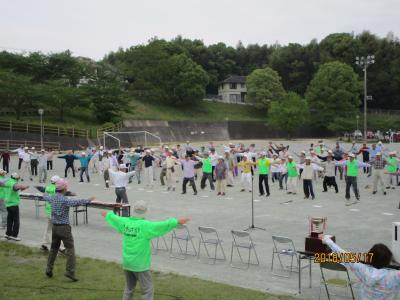 パークゴルフ準備体操の写真